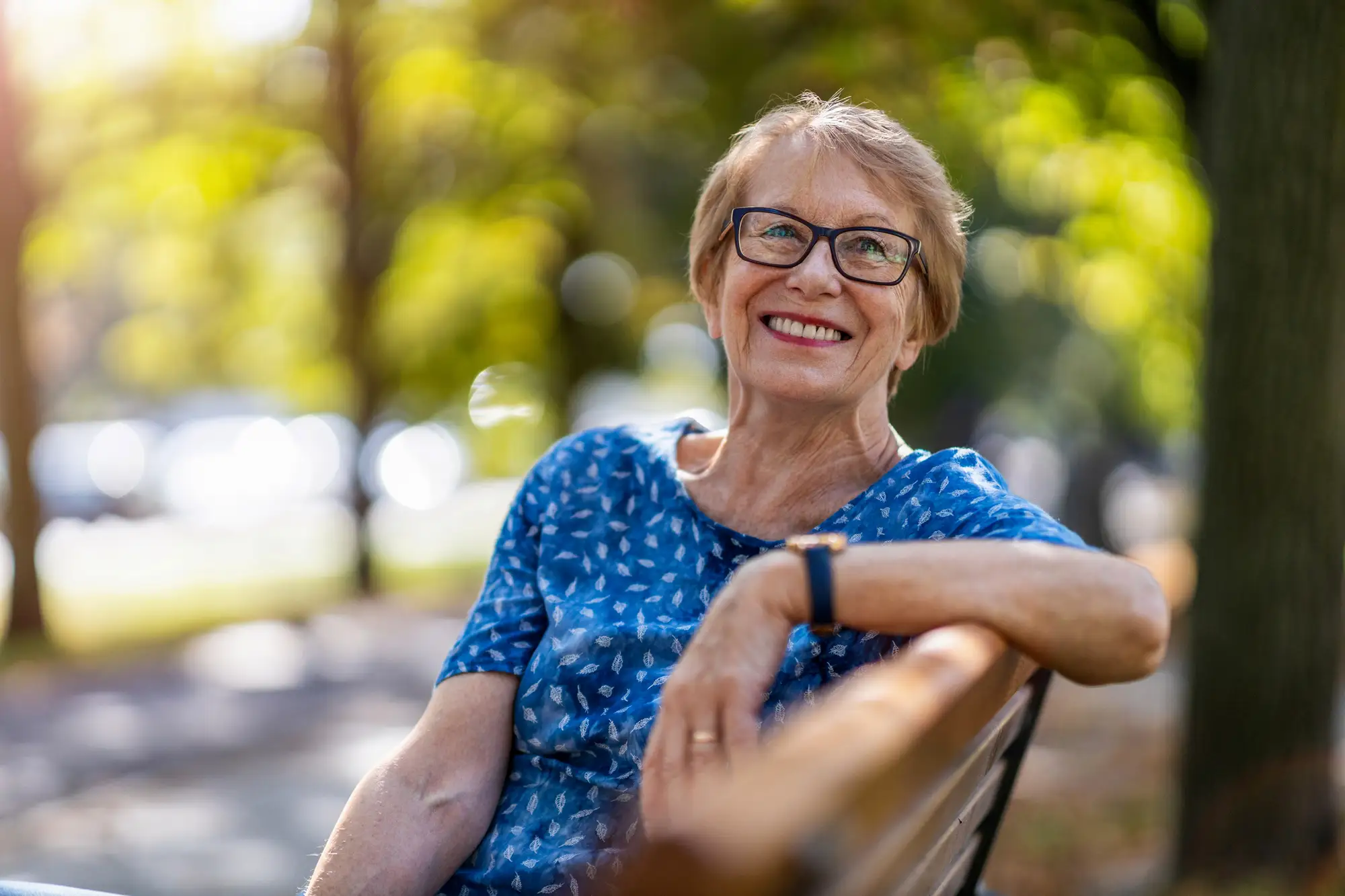 senior woman outside